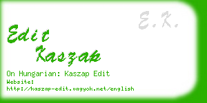 edit kaszap business card